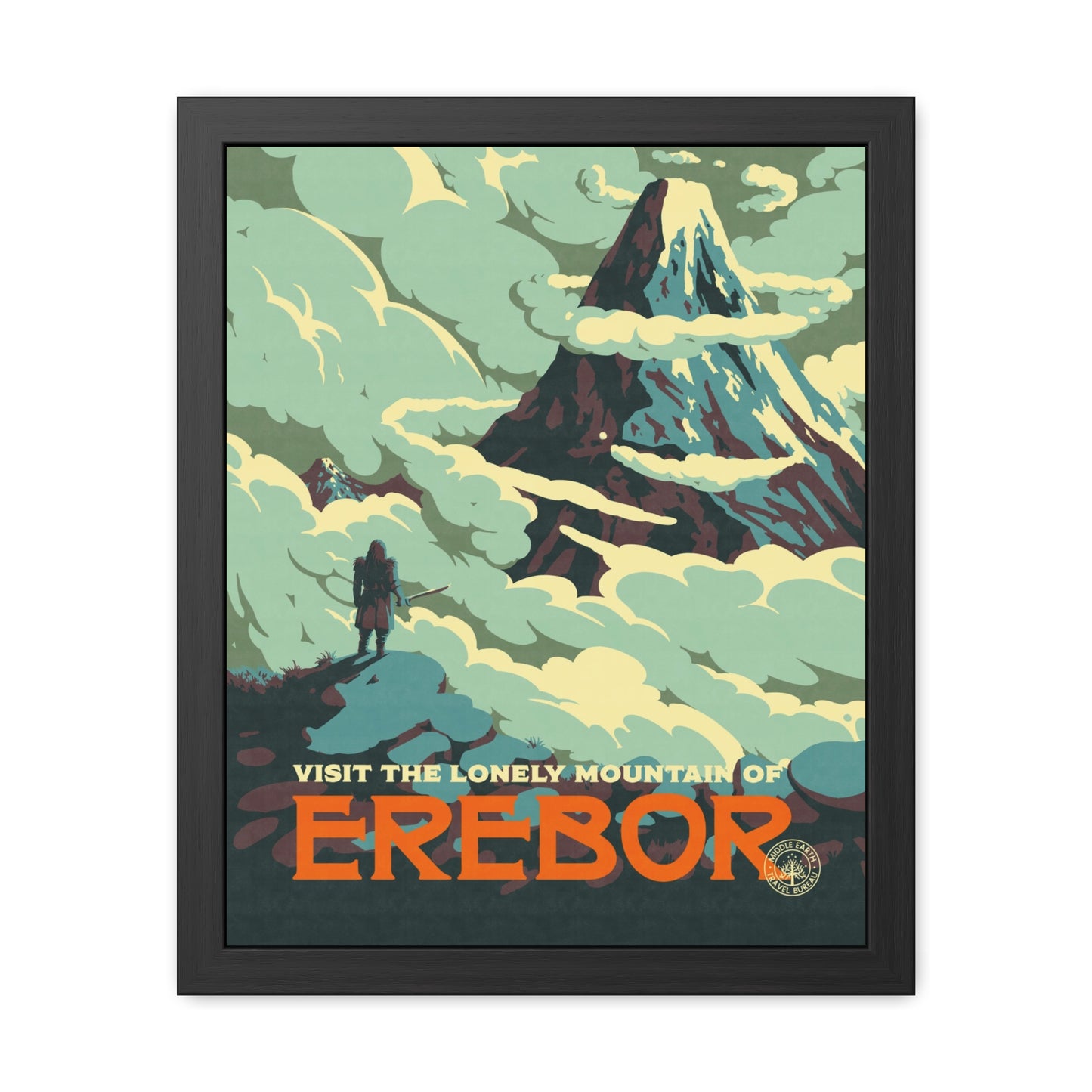 Visit Erebor Travel Poster (Framed)