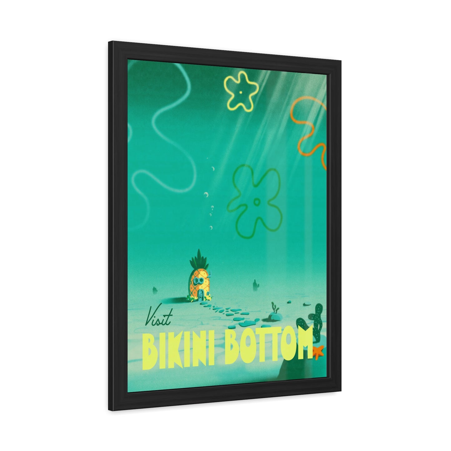Visit Bikini Bottom Travel Poster (Framed)
