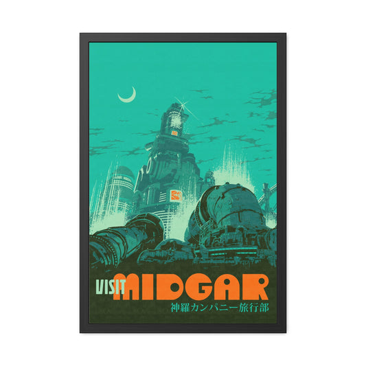 Visit Midgar Travel Poster (Framed)