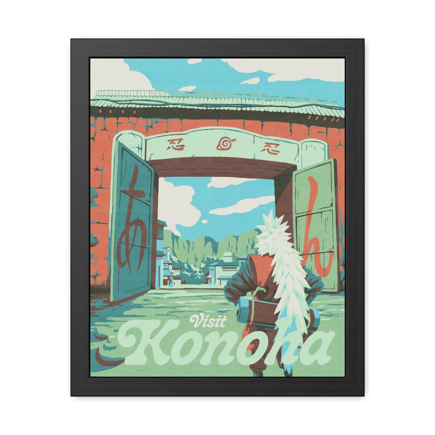 Visit Konoha Travel Poster (Framed)