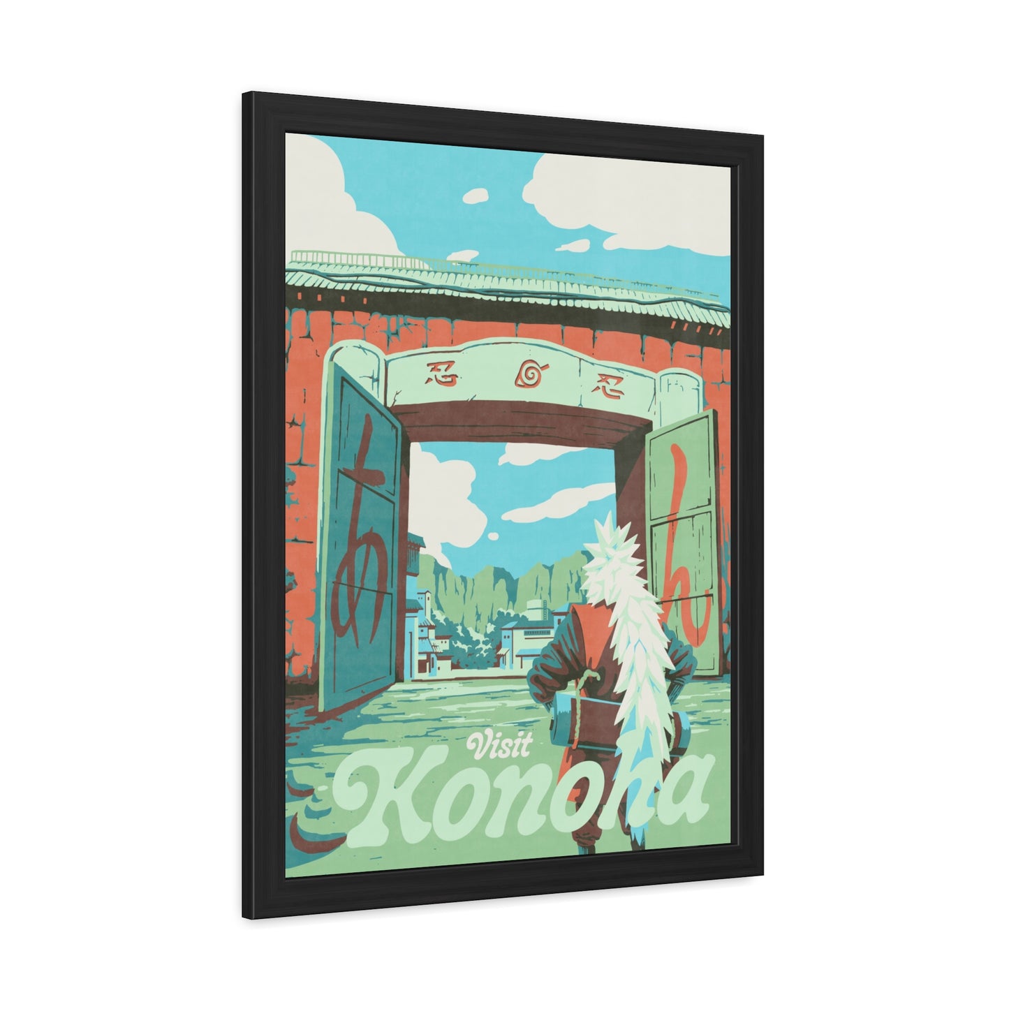 Visit Konoha Travel Poster (Framed)