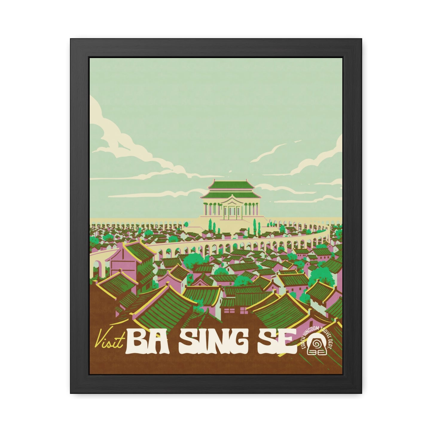 Visit Ba Sing Se Travel Poster (Framed)