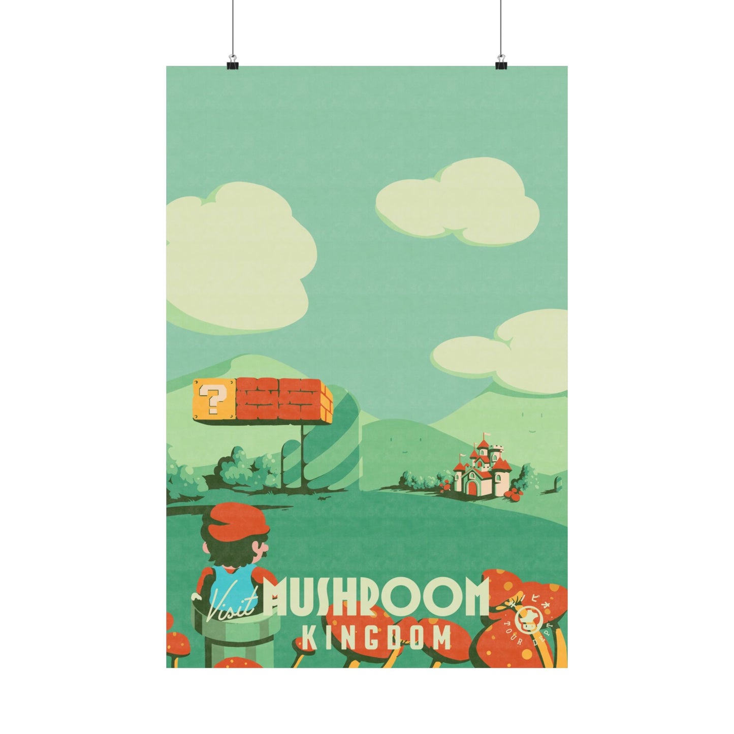 Visit Mushroom Kingdom Travel Poster