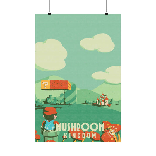 Visit Mushroom Kingdom Travel Poster
