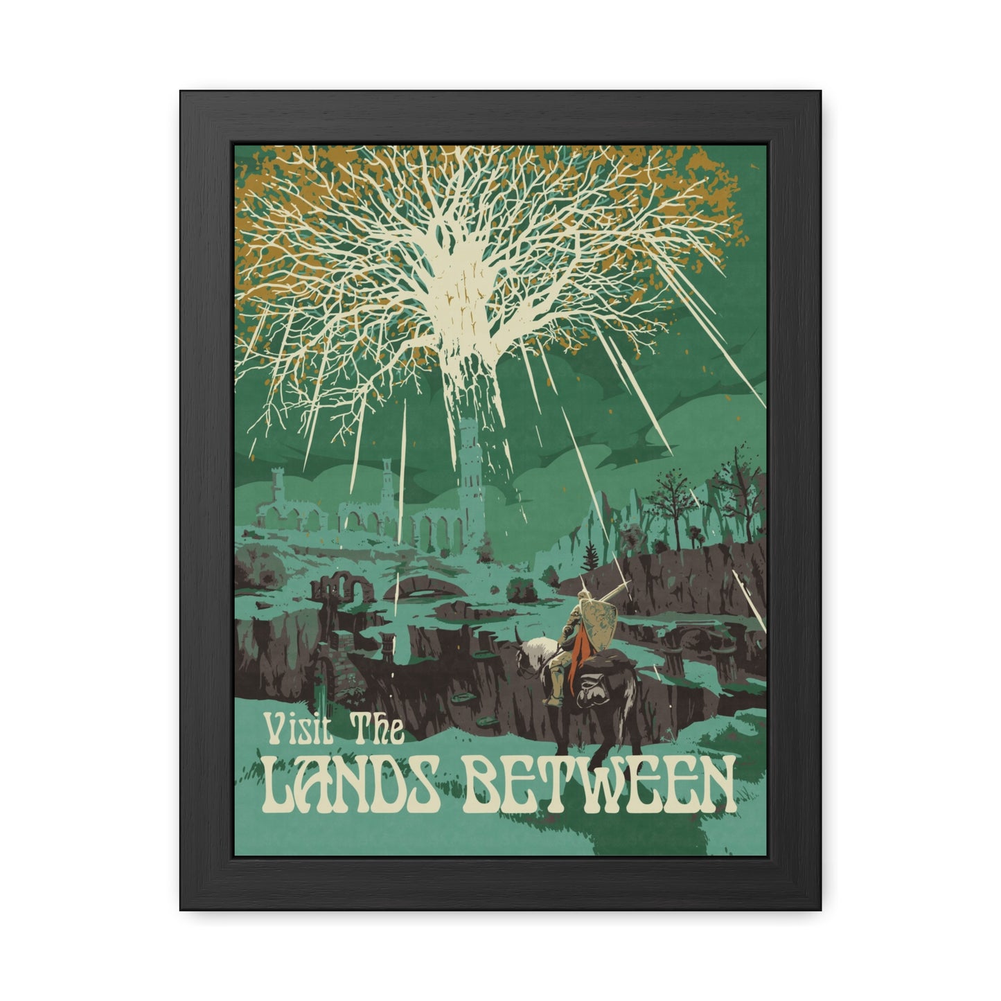 Visit The Lands Between Travel Poster (Framed)