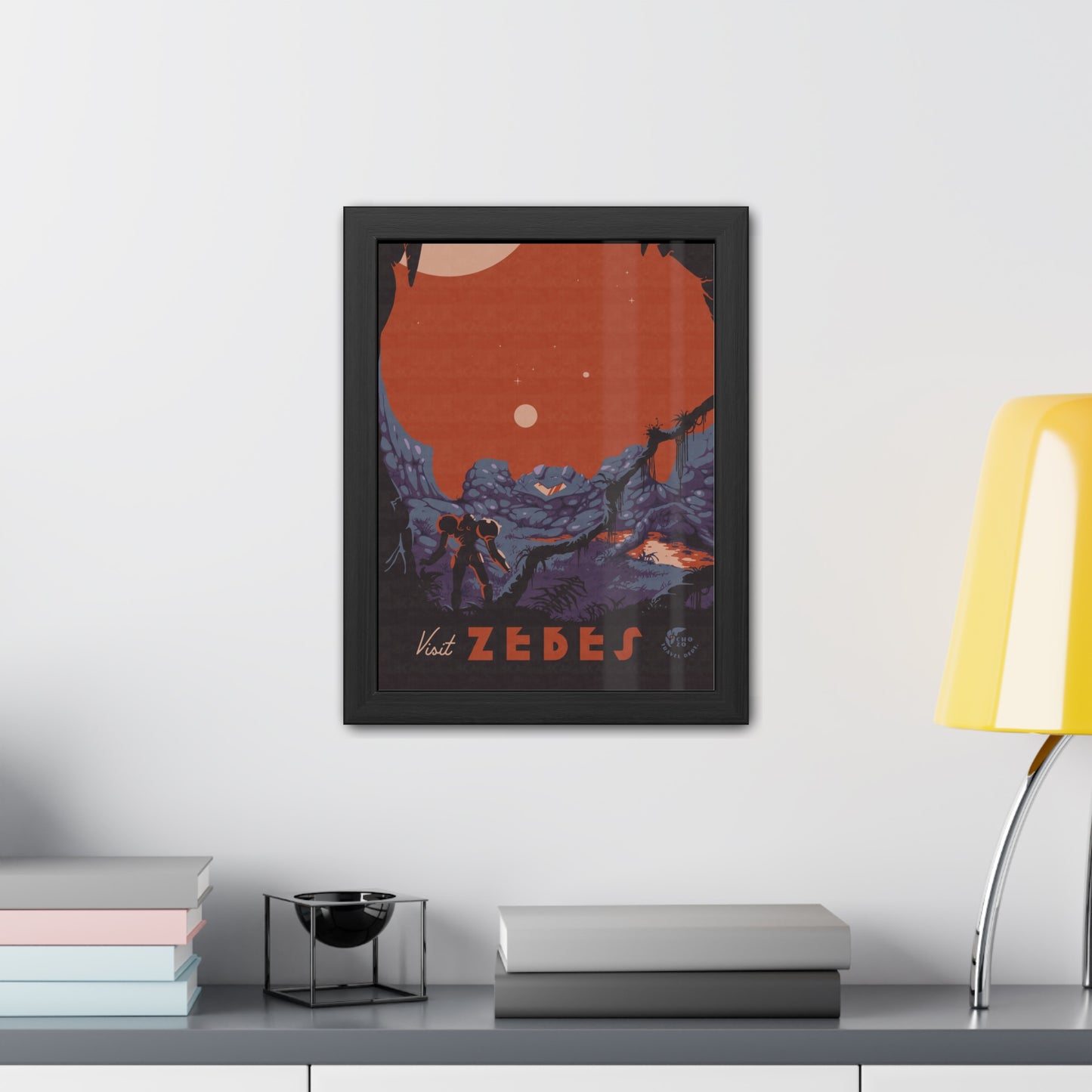 Visit Zebes Travel Poster (Framed)