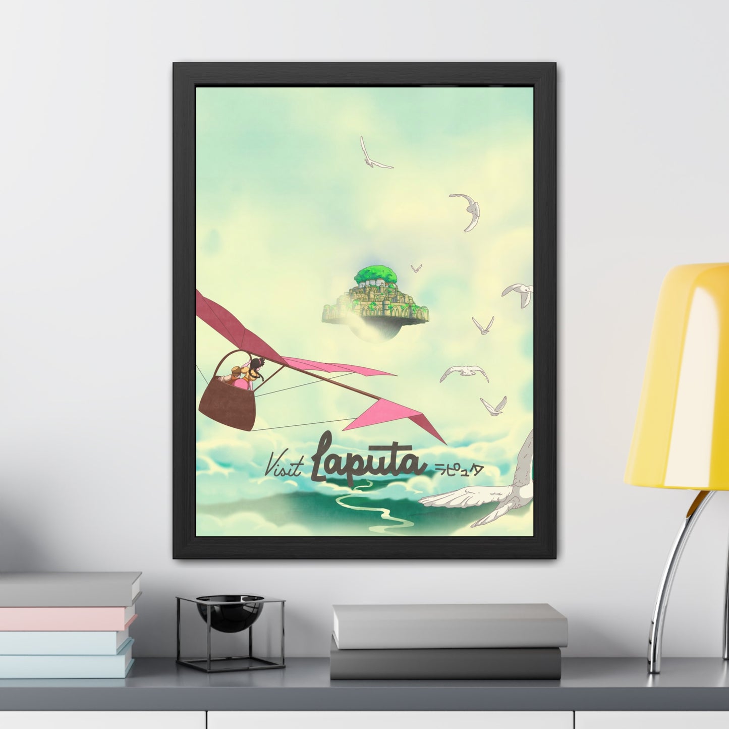 Visit Laputa Travel Poster (Framed)