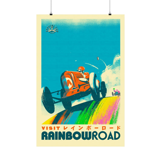 Visit Rainbow Road Travel Poster