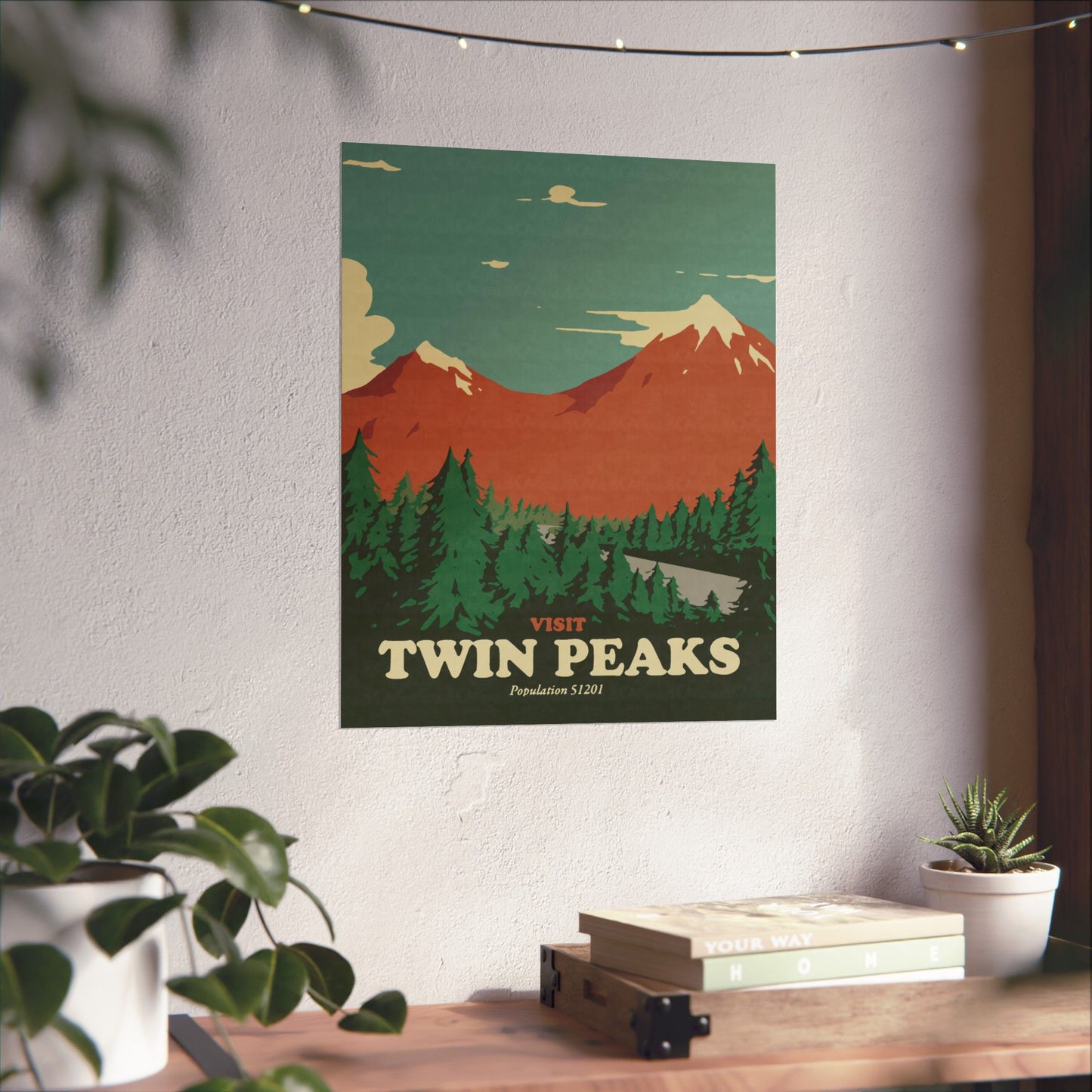 Visit Peaks Travel Poster