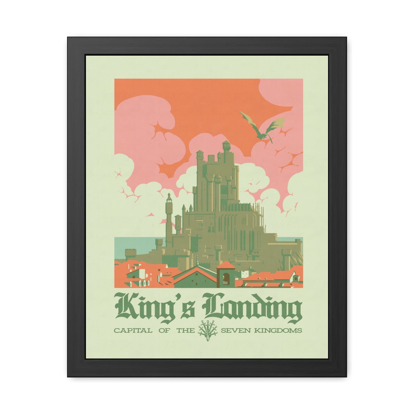 Visit Kings Landing Travel Poster (Framed)