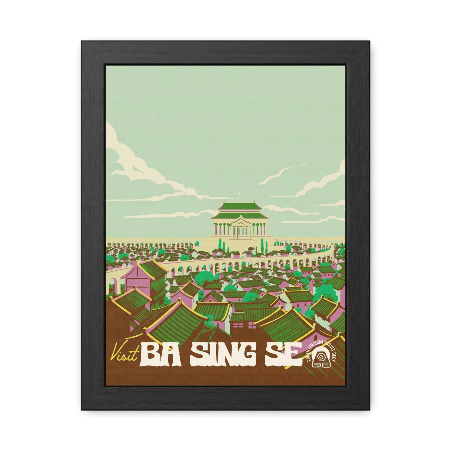 Visit Ba Sing Se Travel Poster (Framed)