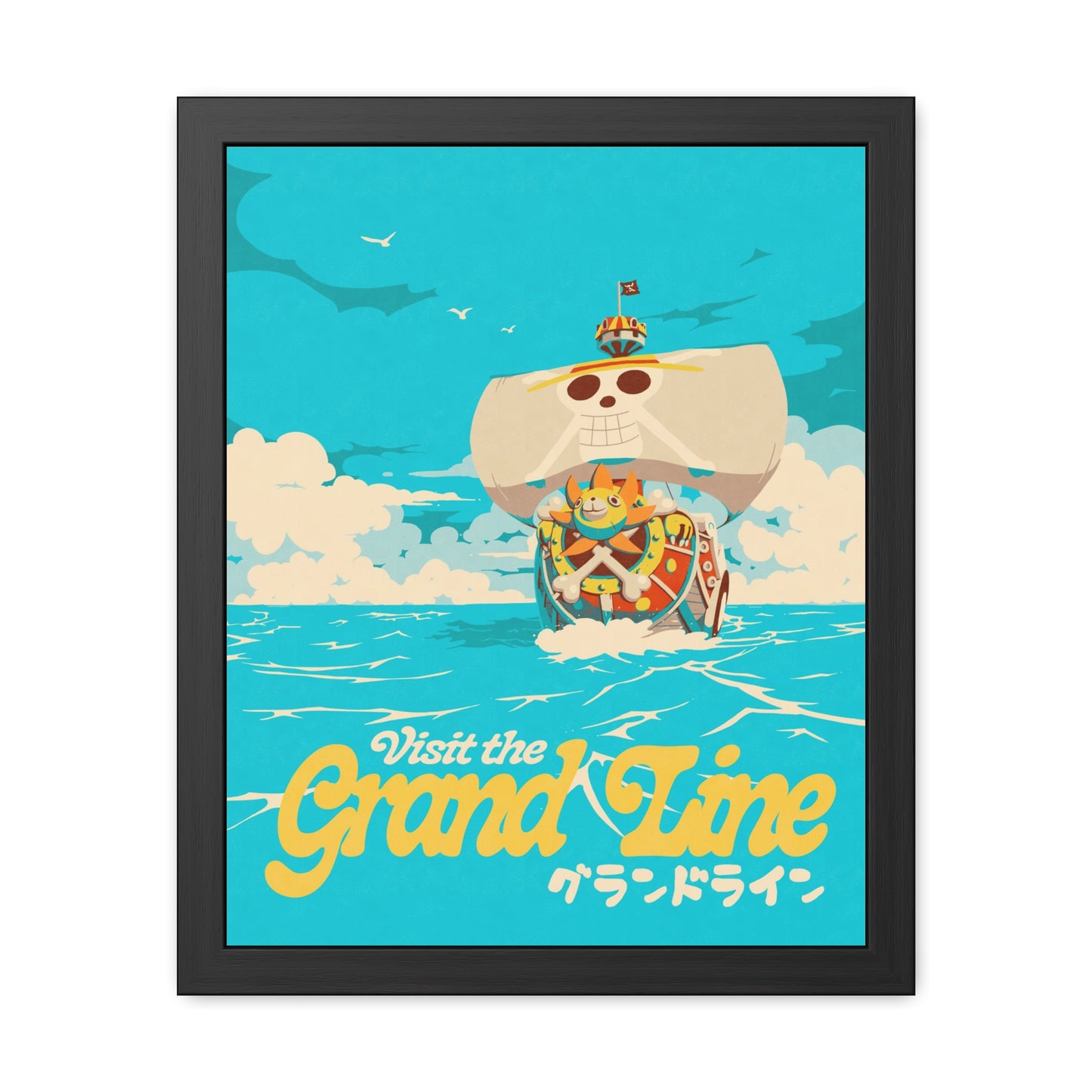 Visit The Grand Line Travel Poster (Framed)