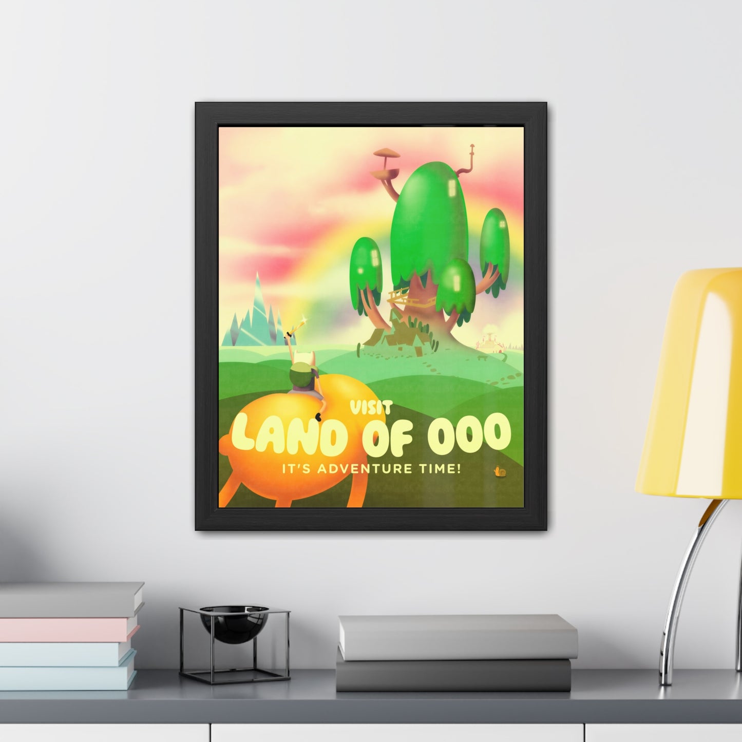 Visit The Land of Ooo Travel Poster (Framed)