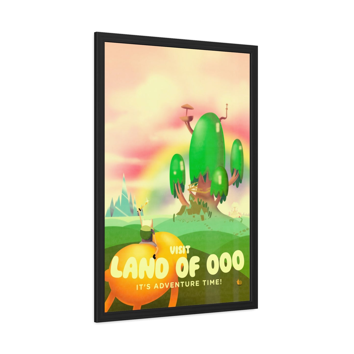 Visit The Land of Ooo Travel Poster (Framed)