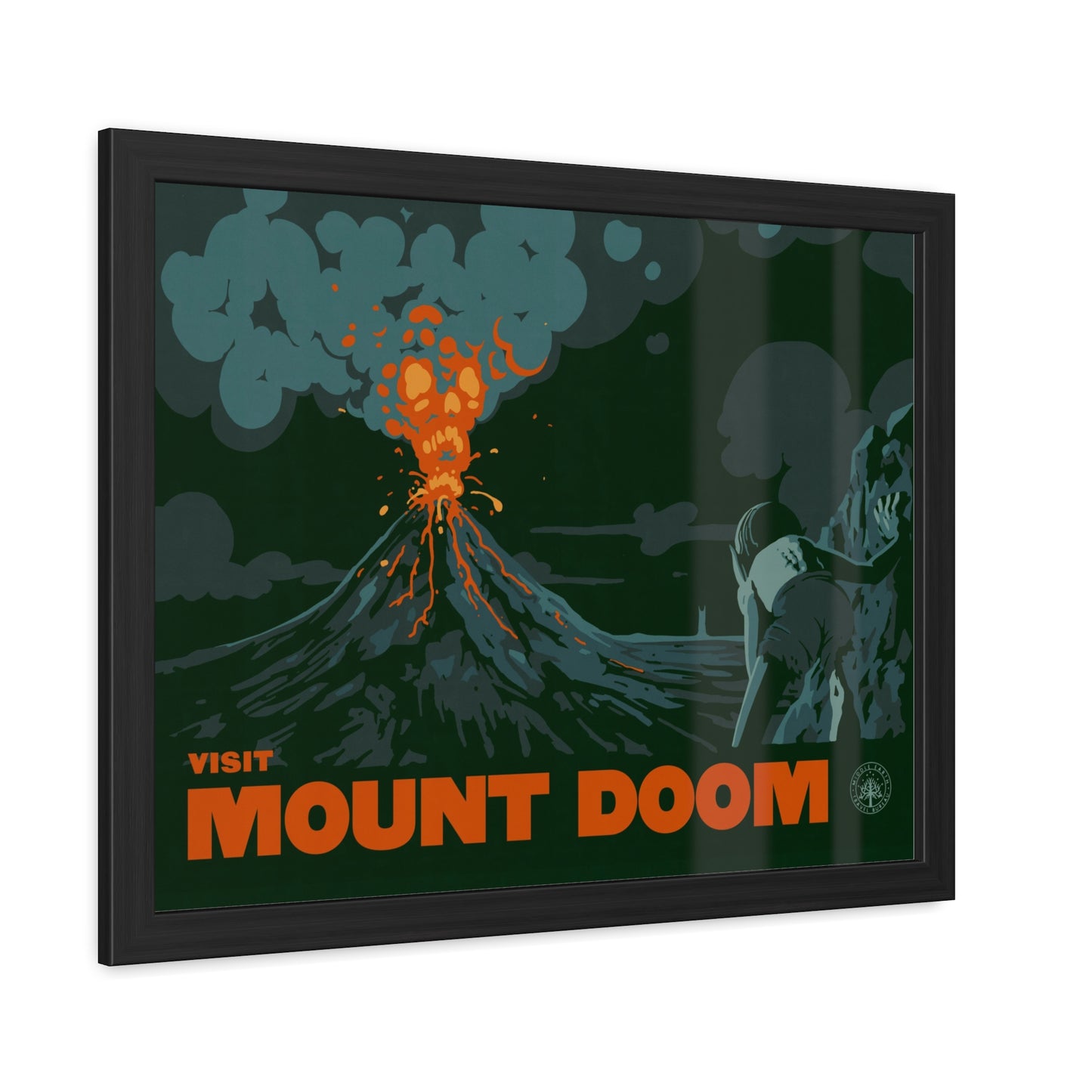 Visit Mount Doom Travel Poster (Framed)