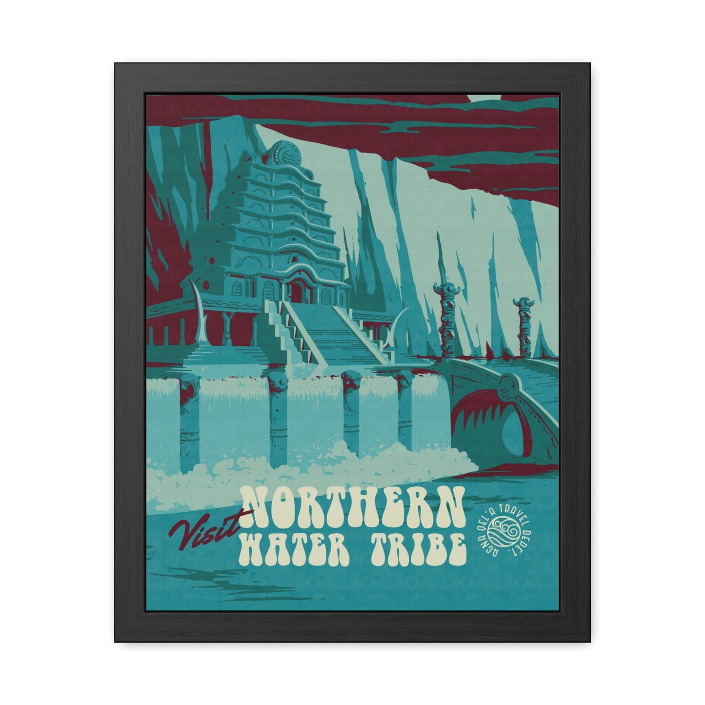 Visit Northern Water Tribe Travel Poster (Framed)