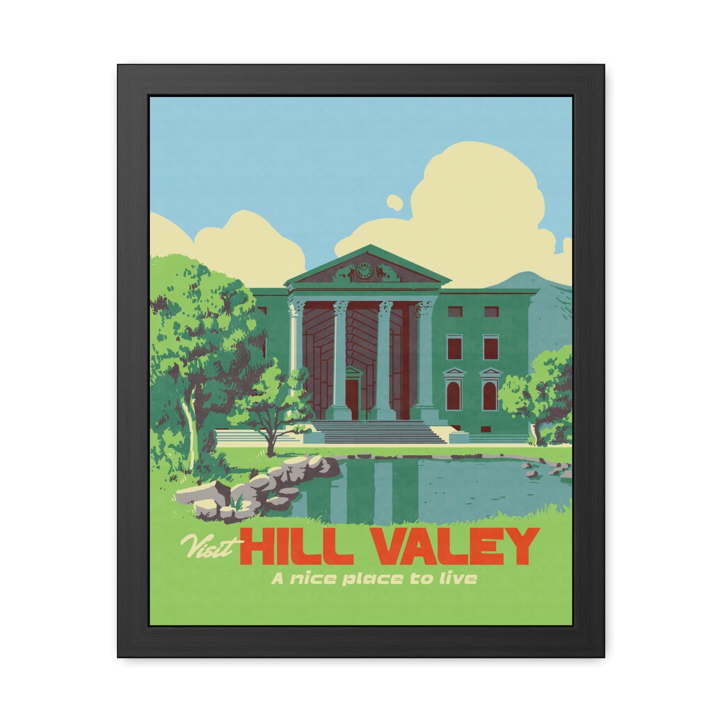 Visit Hill Valley Future Travel Poster (Framed)
