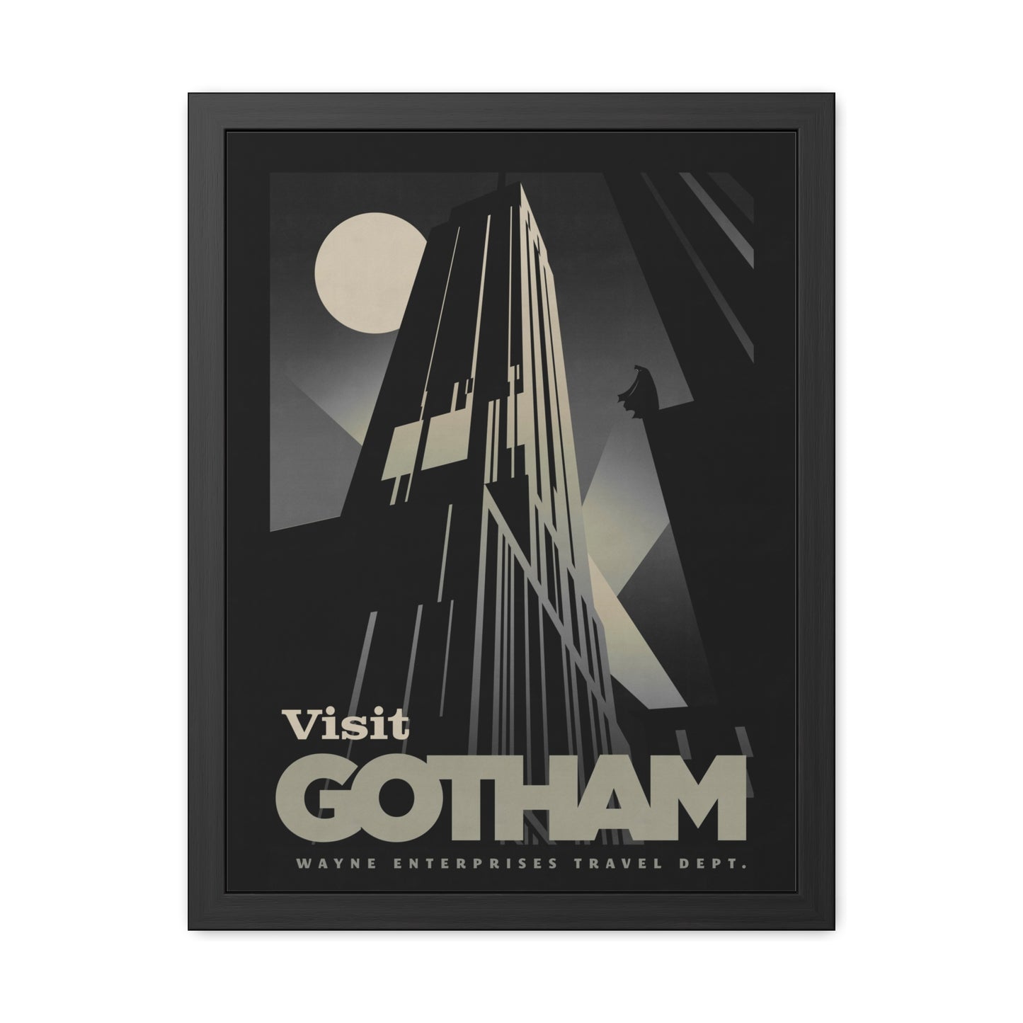 Visit Gotham Travel Poster (Framed)