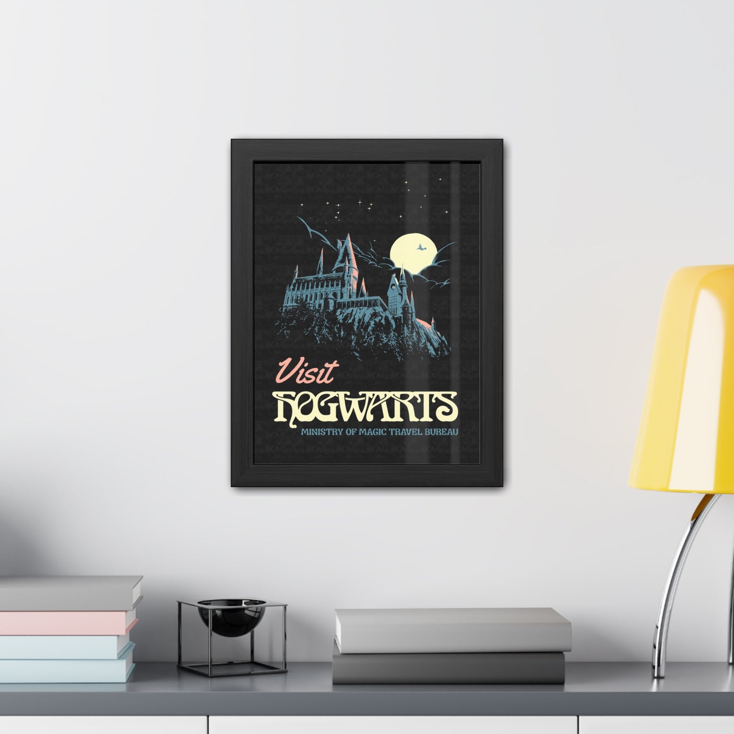 Visit Hogwarts Travel Poster (Framed)