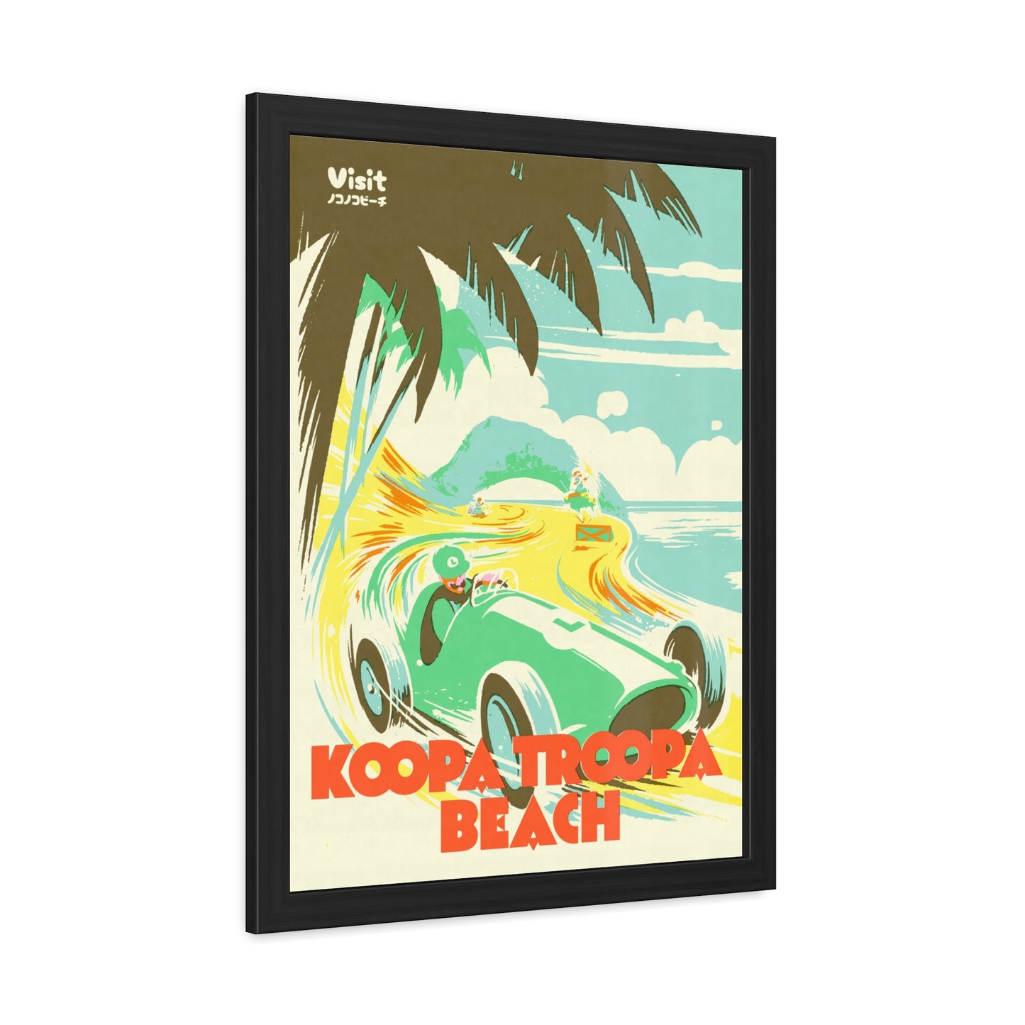 Visit Kart Beach Travel Poster (Framed)