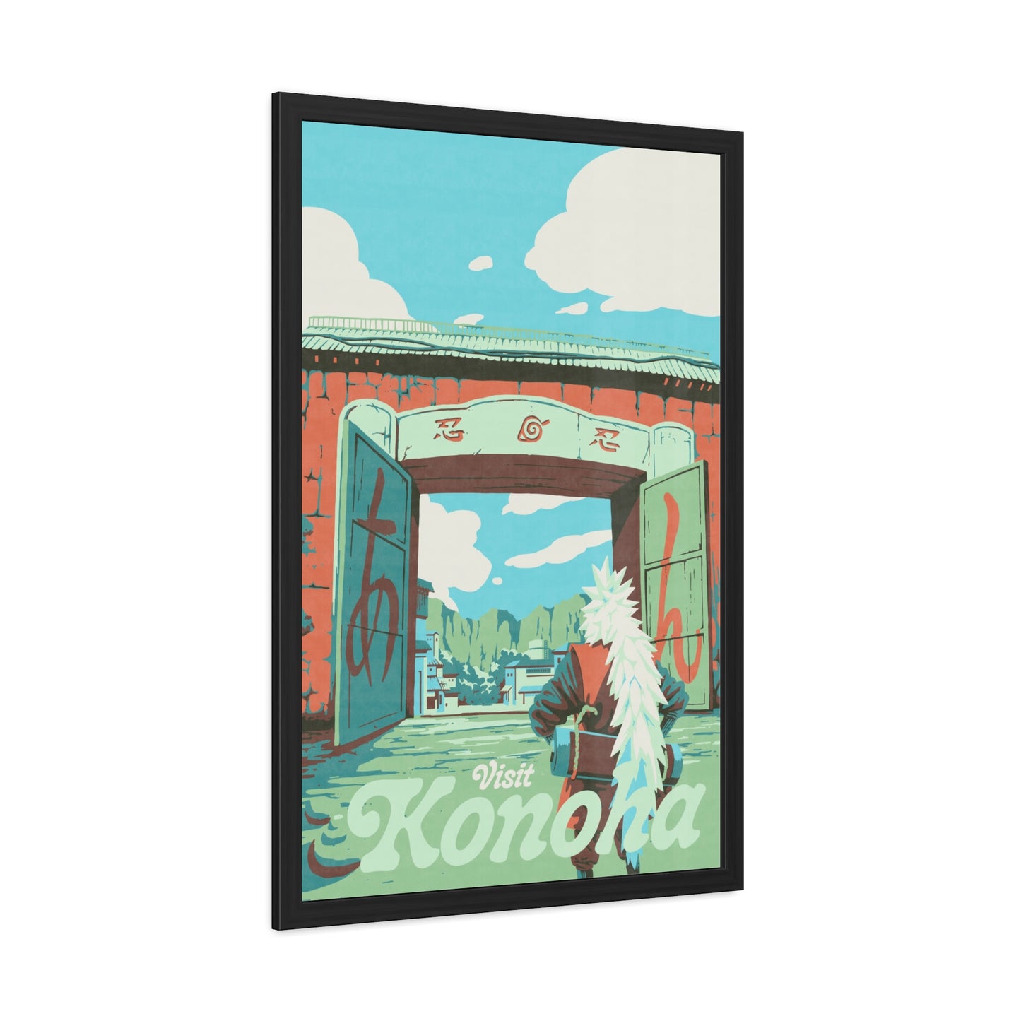 Visit Konoha Travel Poster (Framed)