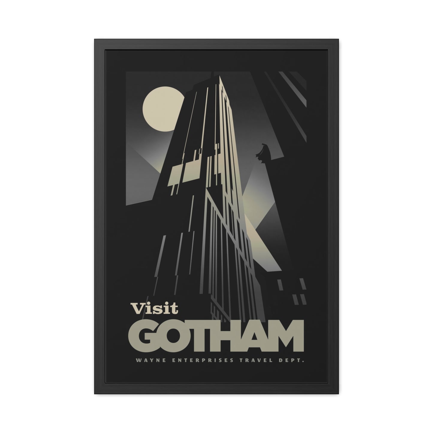 Visit Gotham Travel Poster (Framed)