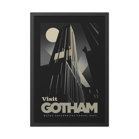 Visit Gotham Travel Poster (Framed)