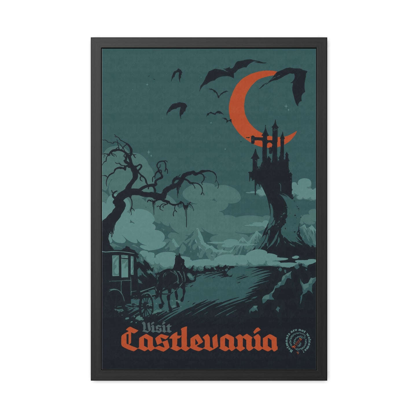 Visit Castlevania Travel Poster (Framed)