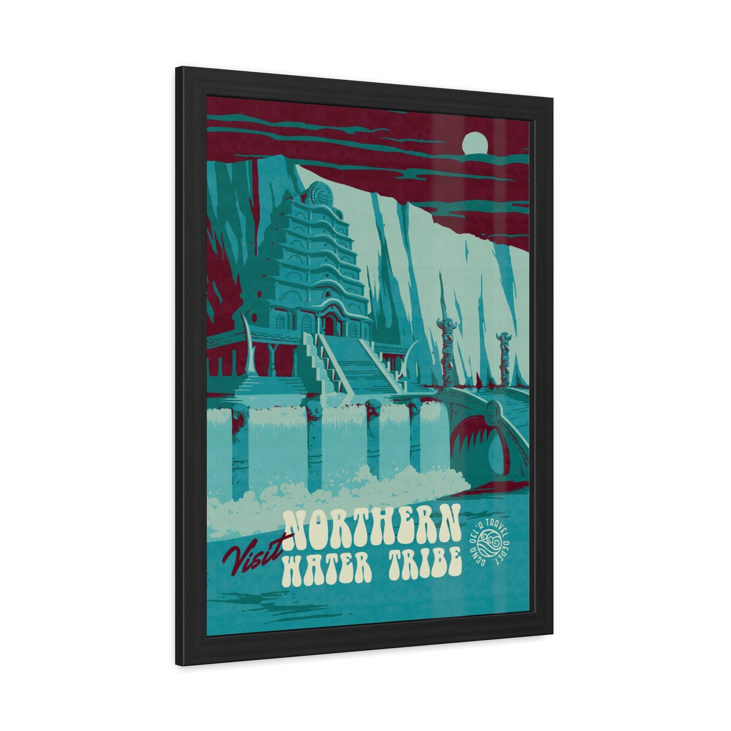 Visit Northern Water Tribe Travel Poster (Framed)