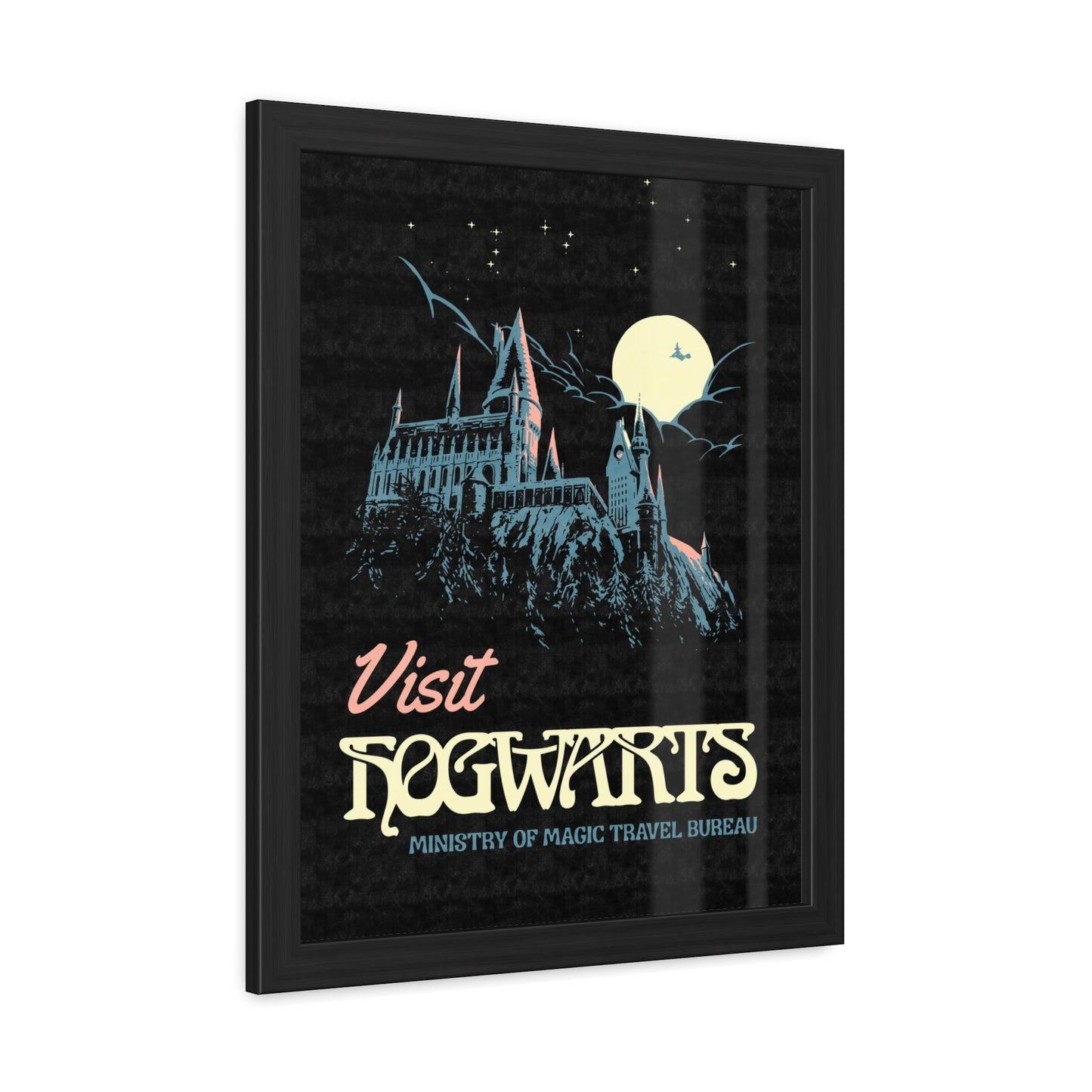 Visit Hogwarts Travel Poster (Framed)