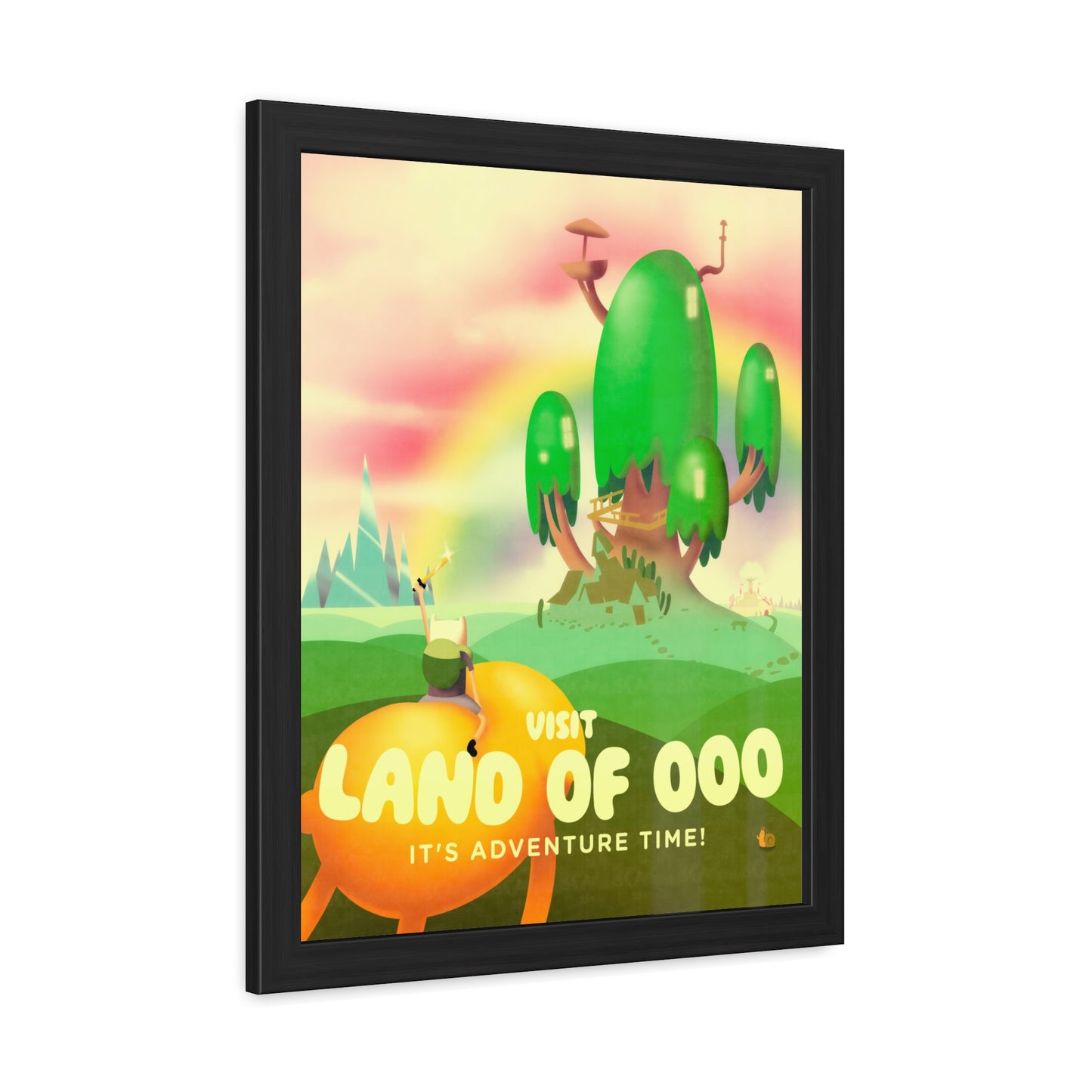 Visit The Land of Ooo Travel Poster (Framed)