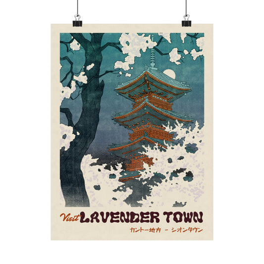 Visit Lavender Town Travel Poster