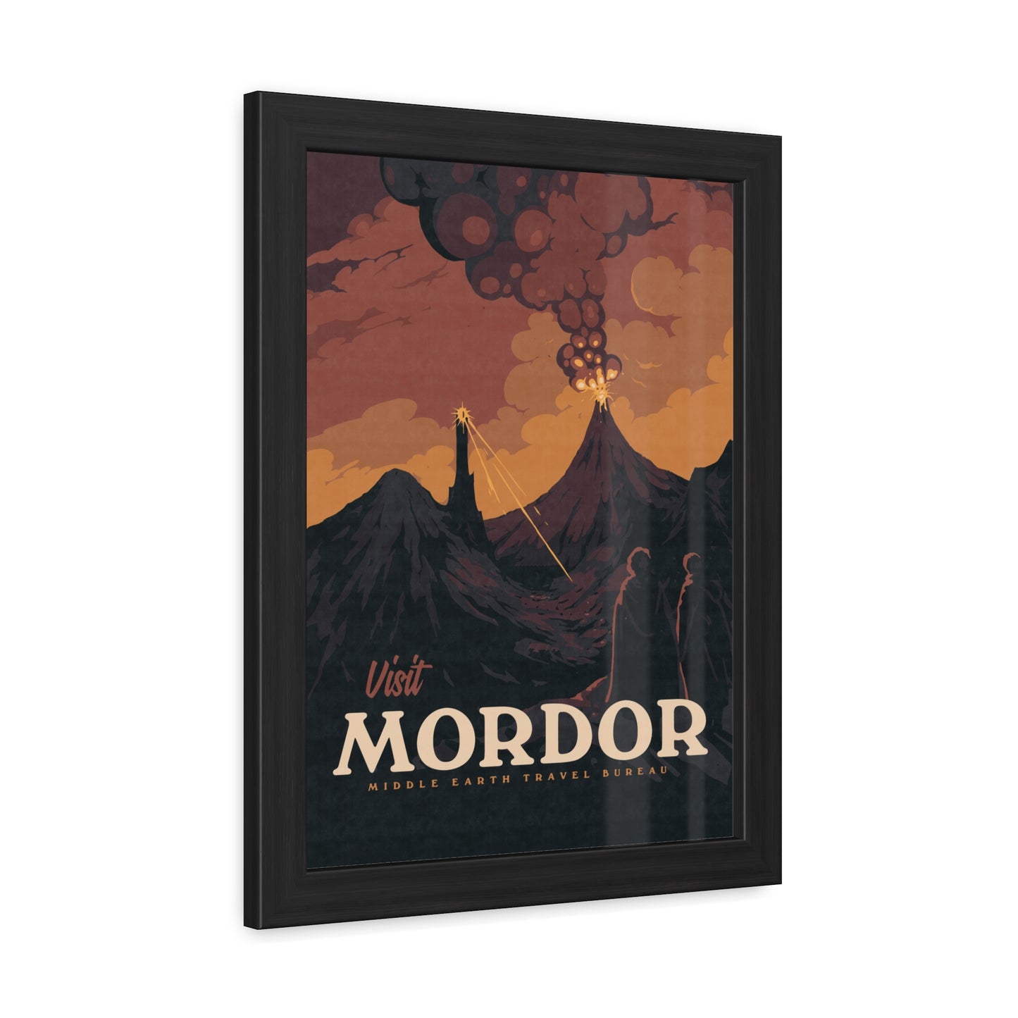 Visit Mordor Travel Poster (Framed)