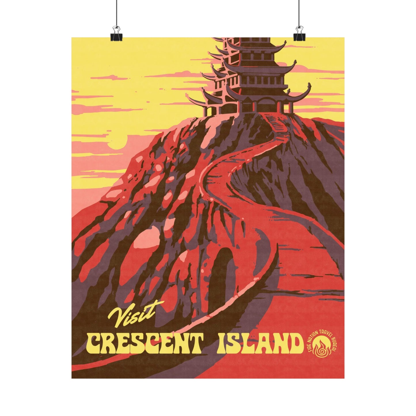 Visit Crescent Island Travel Poster