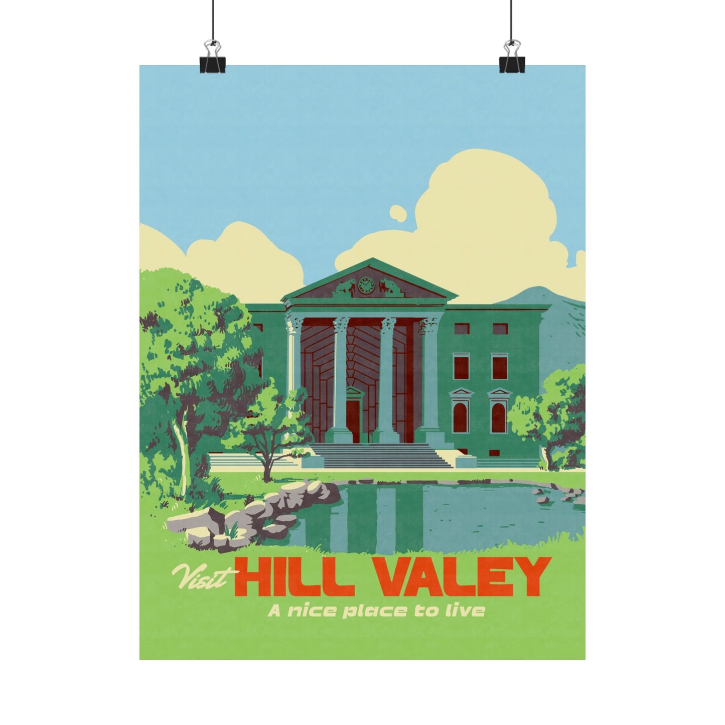 Visit Hill Valley Future Travel Poster