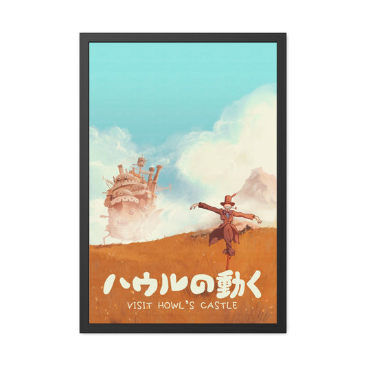 Visit Howls Castle Travel Poster (Framed)