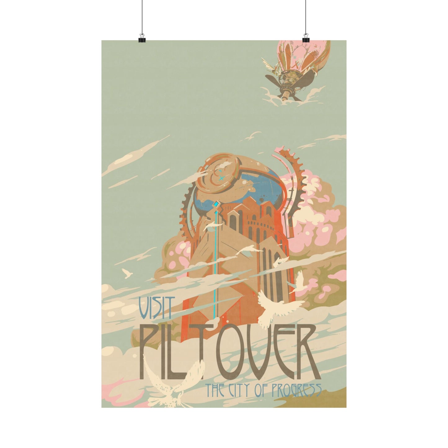 Visit Piltover Town Travel Poster