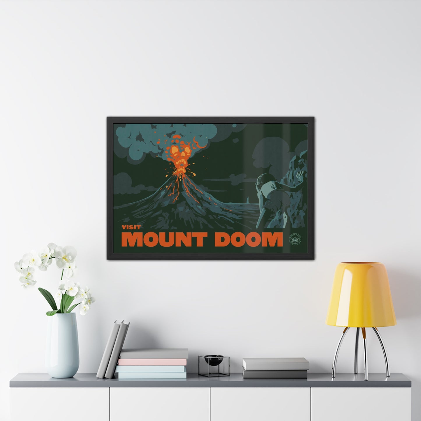 Visit Mount Doom Travel Poster (Framed)