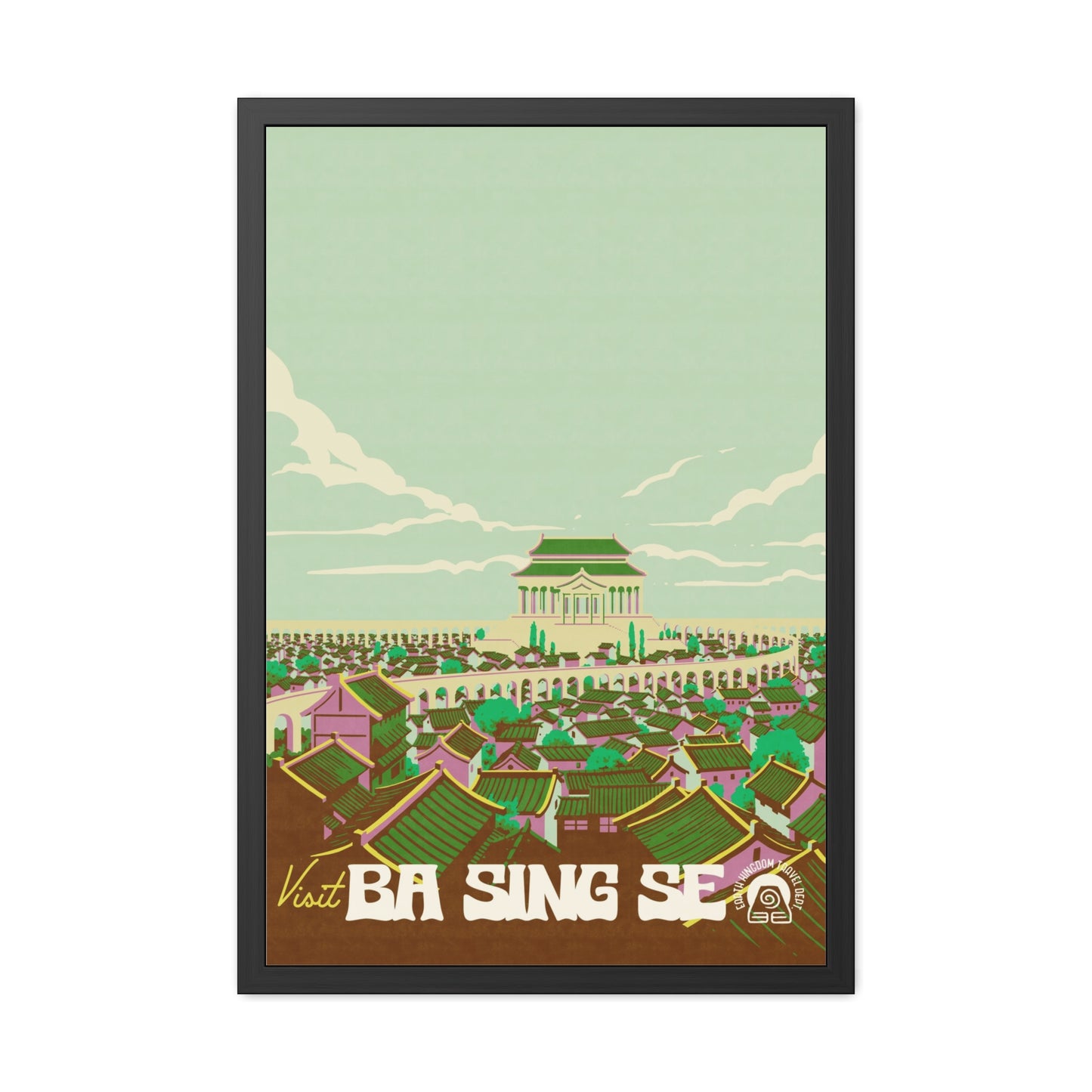 Visit Ba Sing Se Travel Poster (Framed)