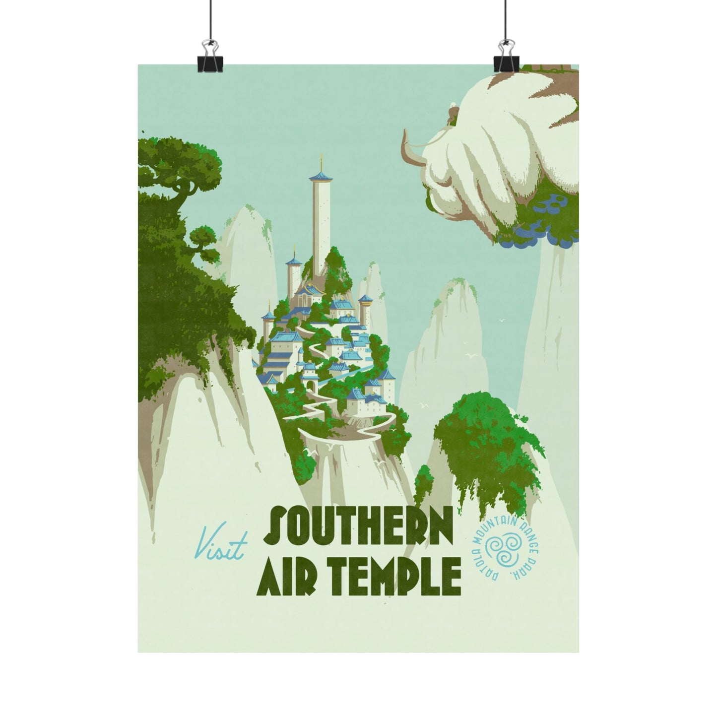 Visit Southern Air Temple Travel Poster