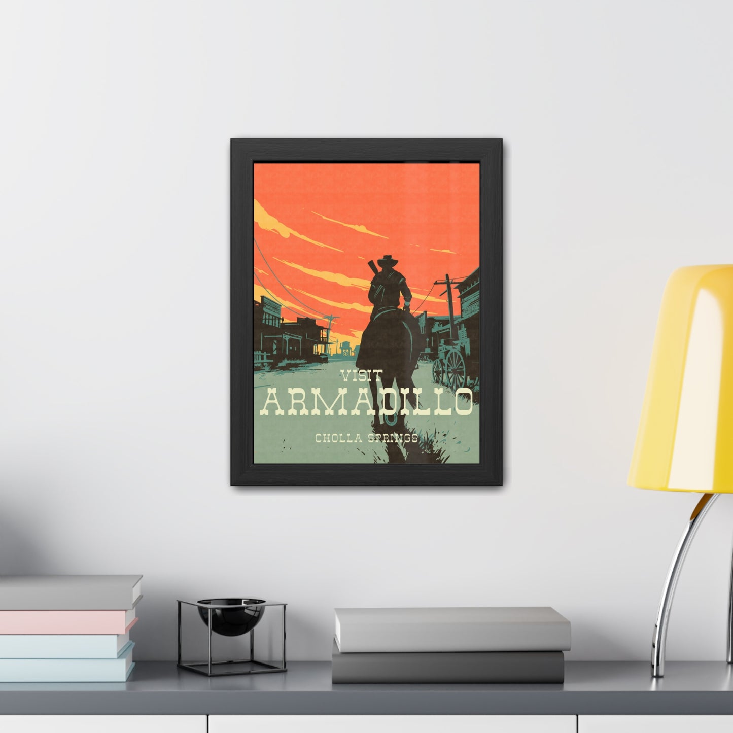 Visit Armadillo Travel Poster (Framed)