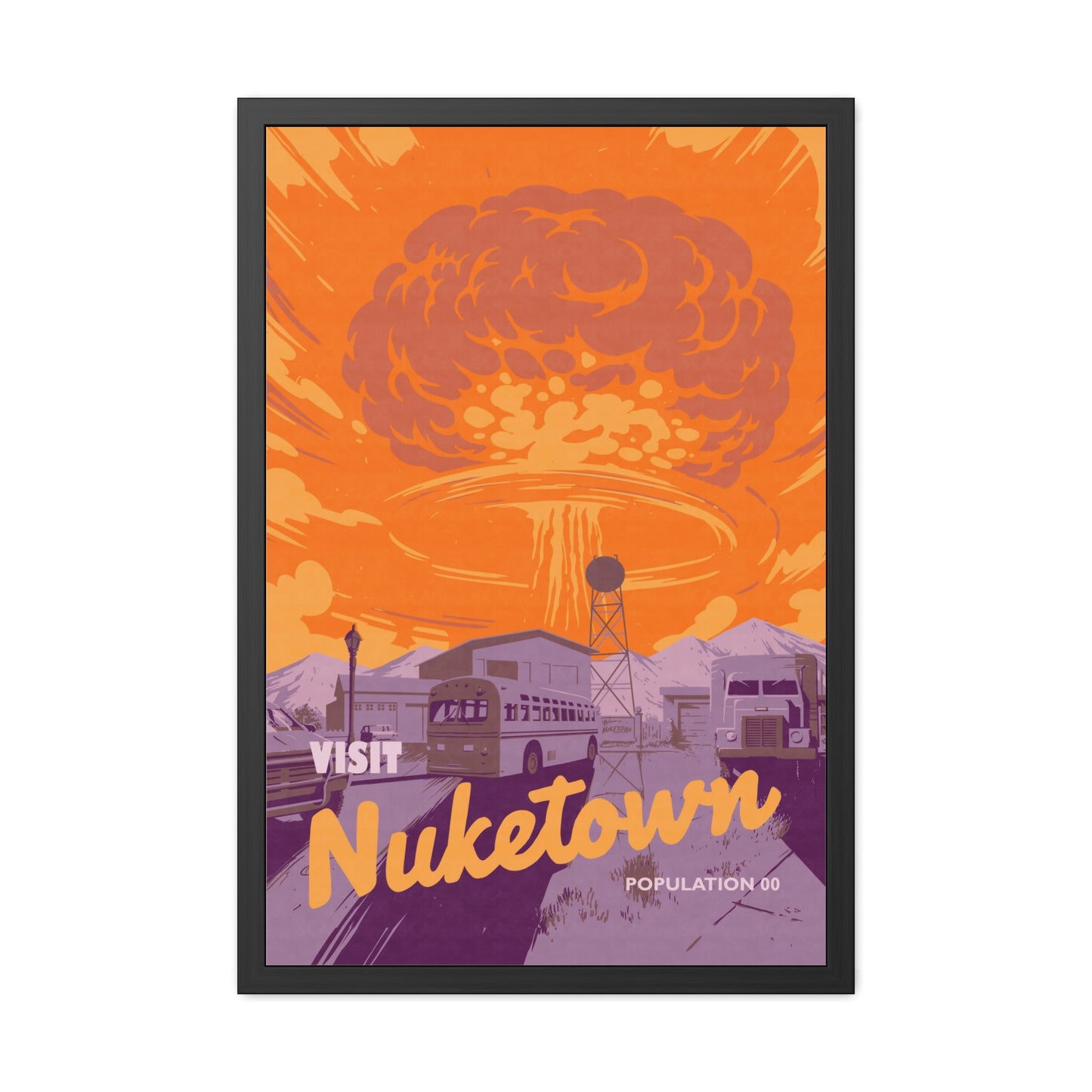 Visit Nuketown Travel Poster (Framed)