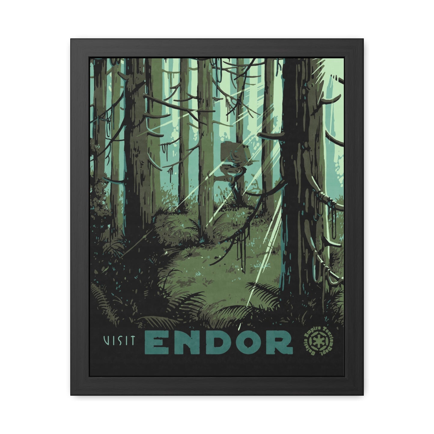 Visit Endor Travel Poster (Framed)