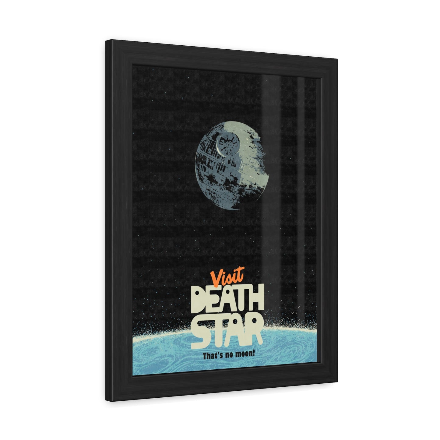 Visit Death Star Travel Poster (Framed)