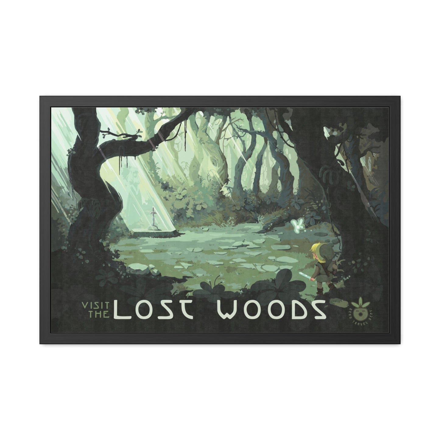 Visit Lost Woods Travel Poster (Framed)