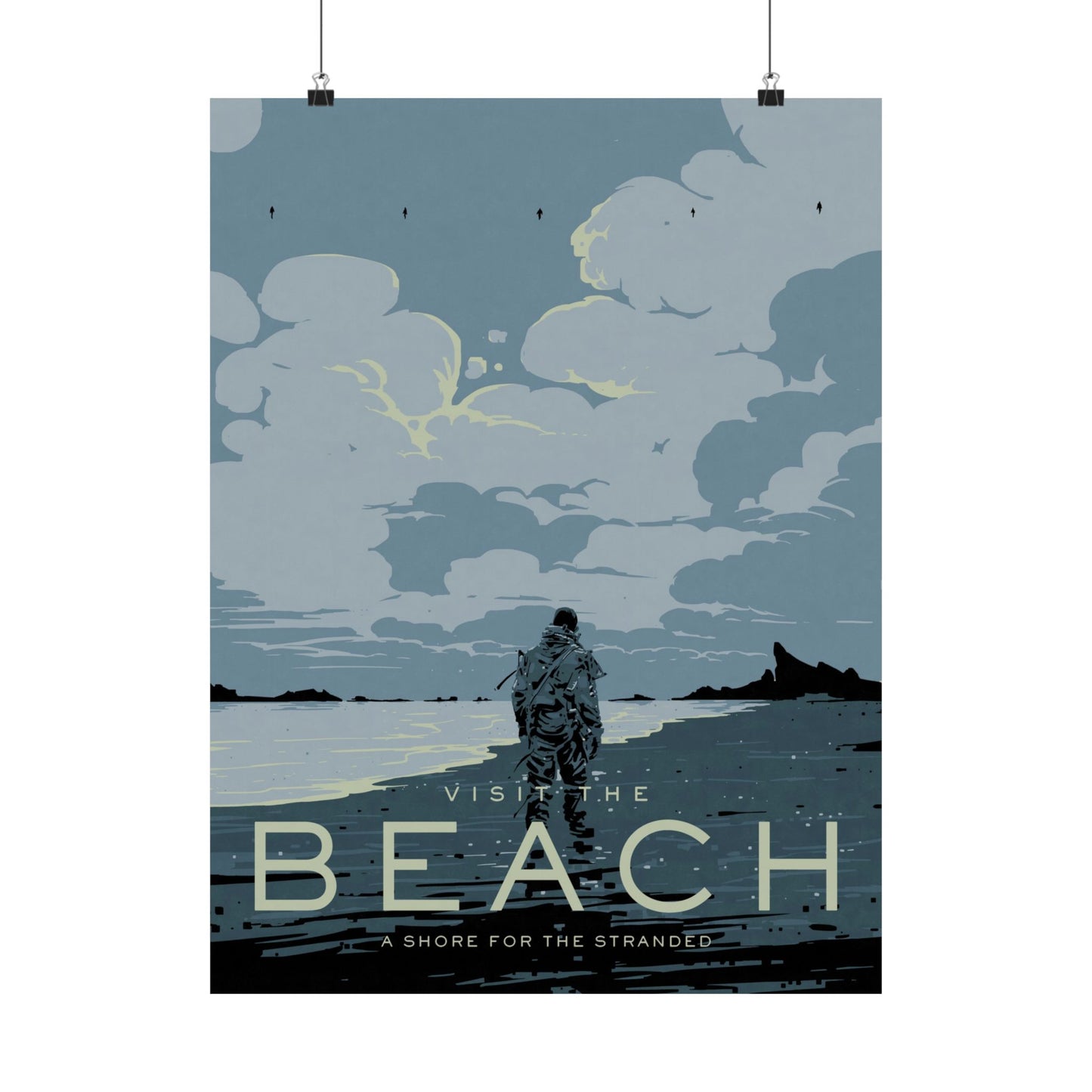 Visit The Beach Travel Poster