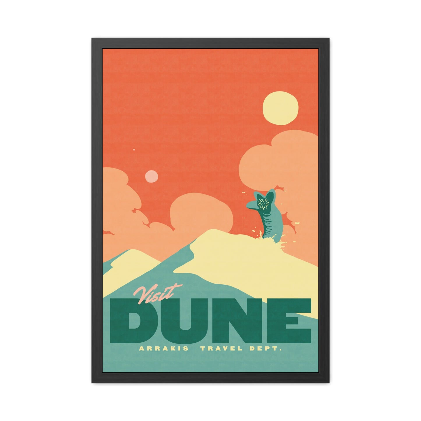 Visit Dune Travel Poster (Framed)