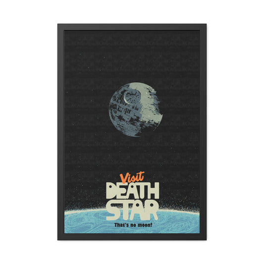 Visit Death Star Travel Poster (Framed)