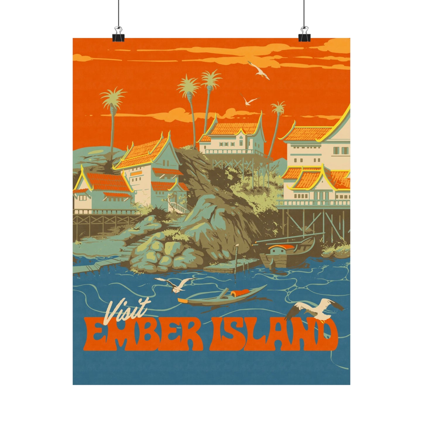 Visit Ember Island Travel Poster