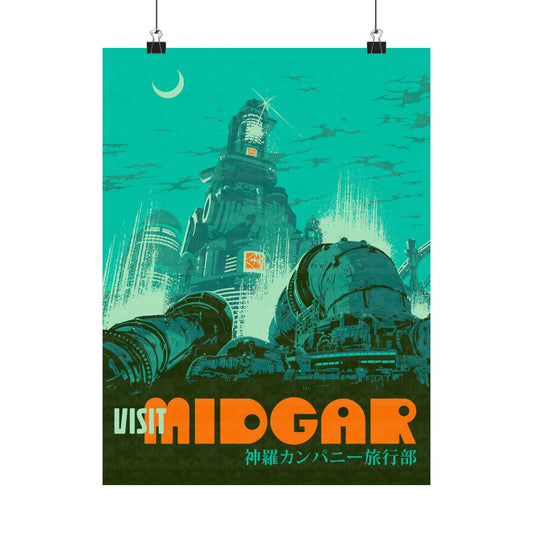 Visit Midgar Travel Poster